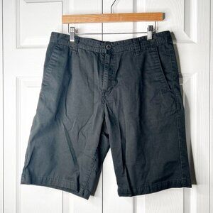 Volcom True To This Black Cotton Blend Casual Shorts Men's Size 32